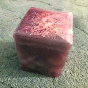 Scented Candle Block Soft Musk Scent Maroon Color Brand New